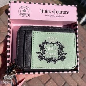 Juicy Couture Sage Green Heritage Small Zip Wallet NWT